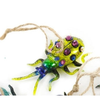 Tiny Beetle Ornament - Yellow