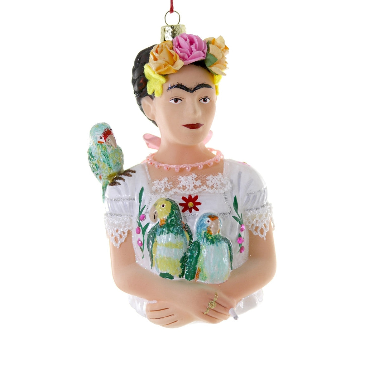 Frida Kahlo With Parrots Ornament