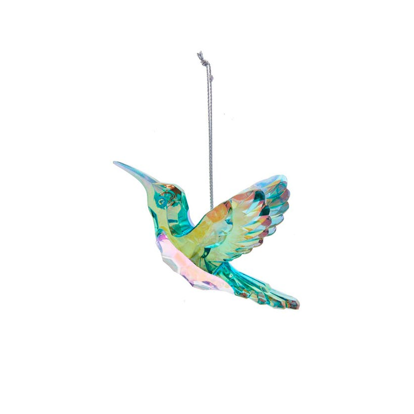 Plastic Hummingbird Ornament - Green