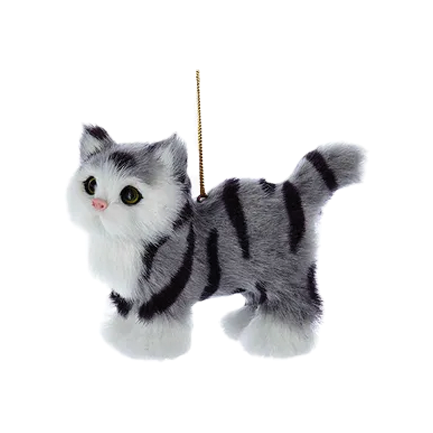 Cat Plush Ornament - Grey Tabby