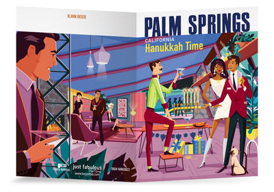 Palm Springs Hanukkah Time Blank Card