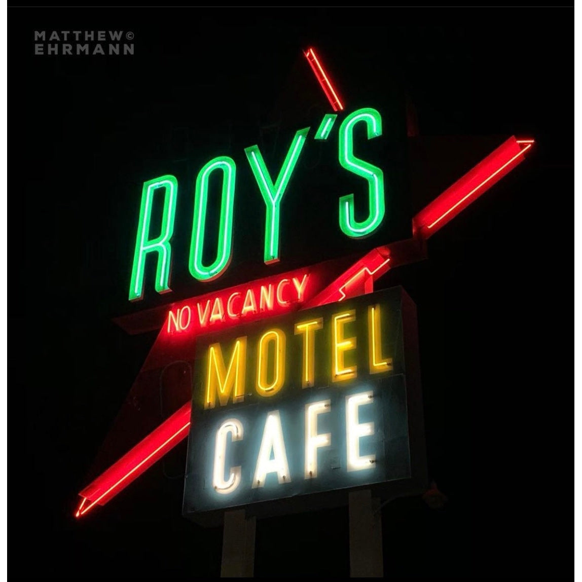 Roy's (Night) - 12" x 12" Canvas with Gold Frame - Just Fabulous Palm Springs