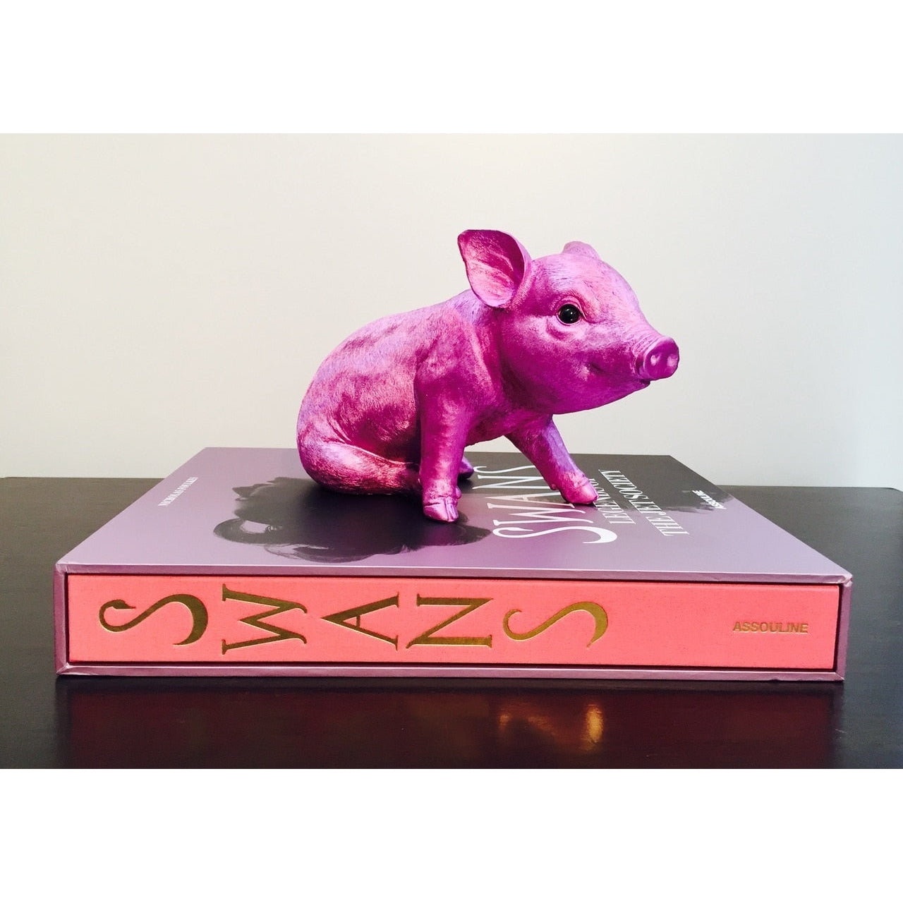 Pink Chrome Piggy Standing - 9.5" long