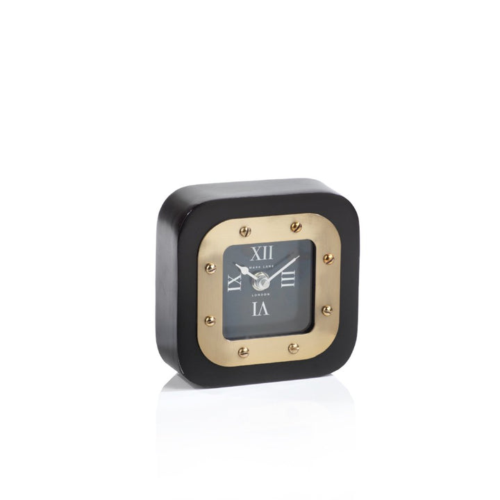 Mark Lane Table Clock - Black/Gold - Small