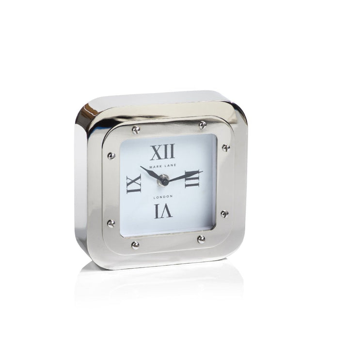 Mark Lane Table Clock - Nickel - Large