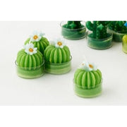 Sculpted Cactus T-Light, Boxed set White Flower - Just Fabulous Palm Springs