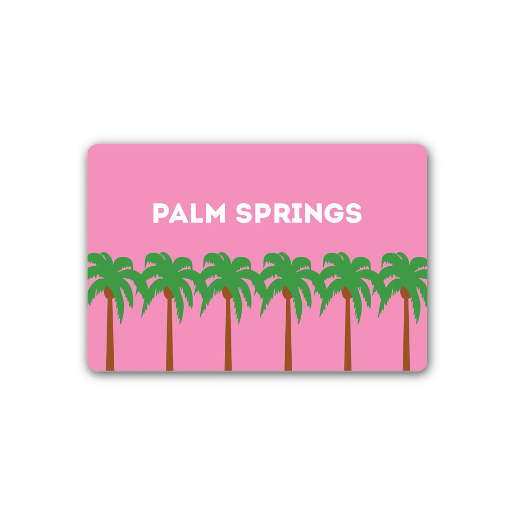 Pink Palm Trees Palm Springs Postcard