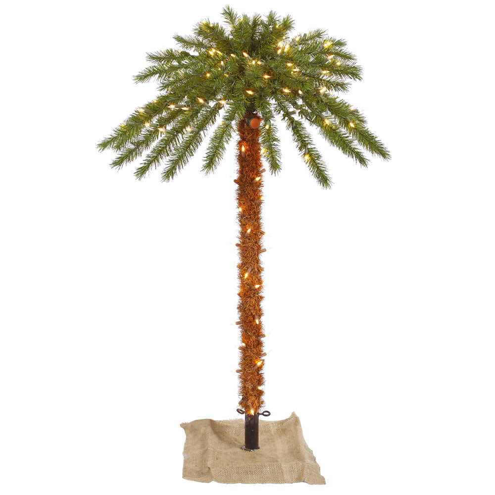 Palm Tree - 6' Pre-Lit with 300 Warm White Dura-Lit LED Italian Style Lights