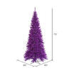 Purple Slim Fir Tree - 7.5' x 40" Pre-Lit with 500 Purple Dura-Lit LED Italian Style Lights