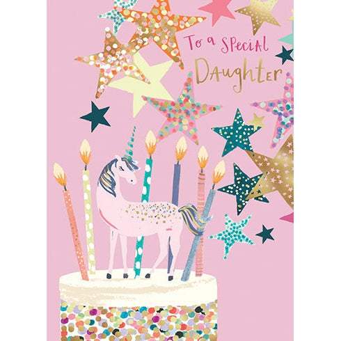 Unicorn Daughter Birthday Card