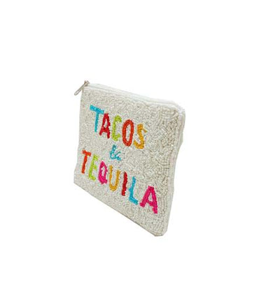 Tacos & Tequila Beaded Coin Pouch