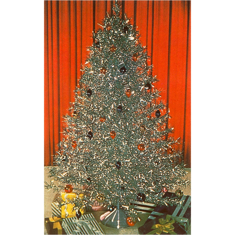 Aluminum Christmas Tree Holiday Card