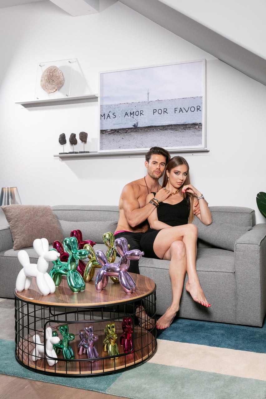 Ceramic Dog Bank - White 12"