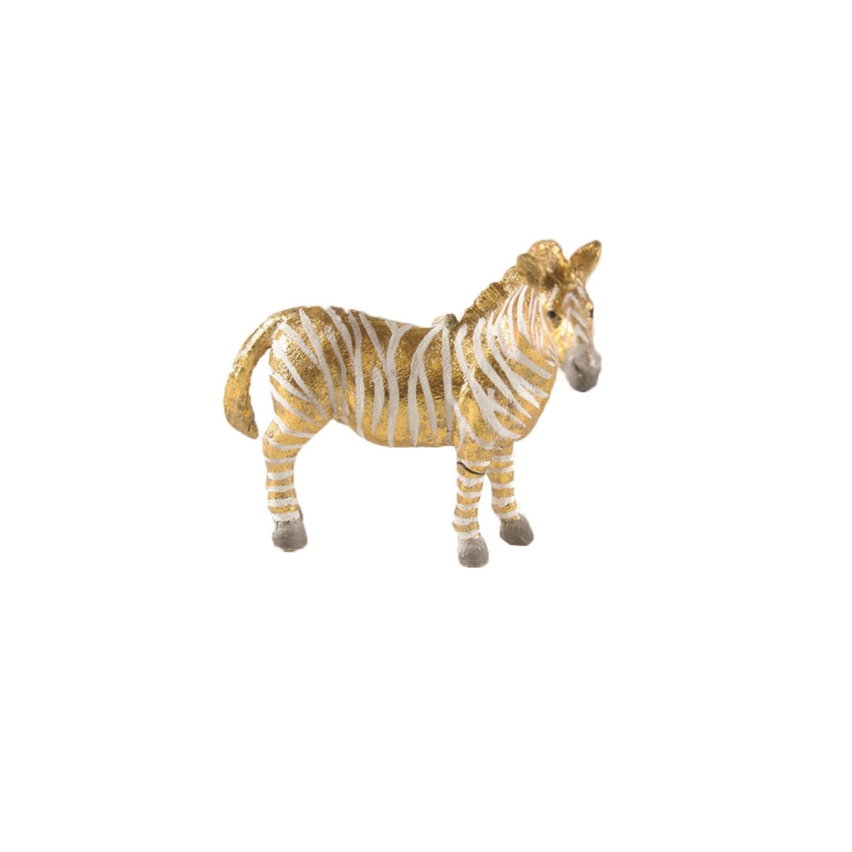 Fantastical Zebra Ornament - Gold/White