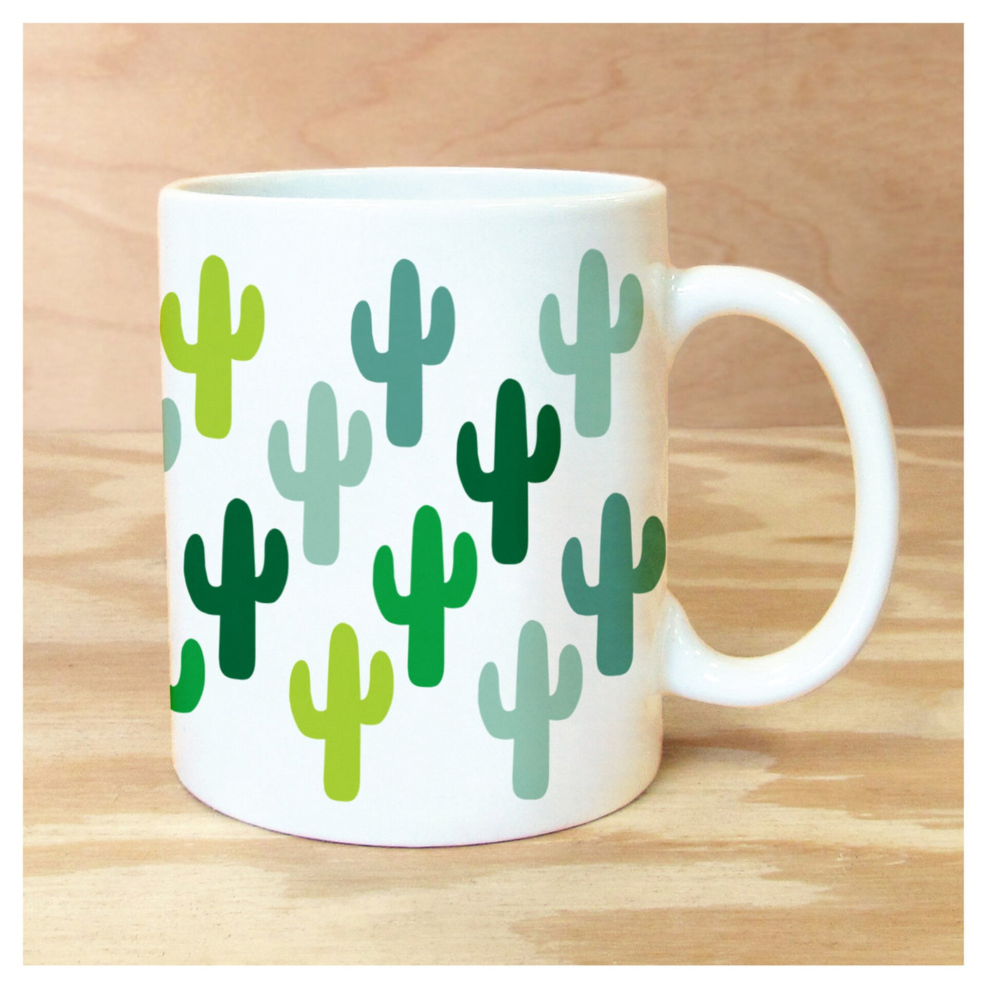 Ceramic Mug: Cactus Pattern