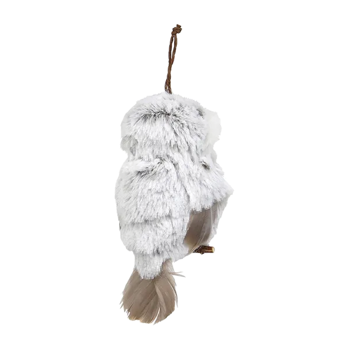 Brown & White Hanging Owl Ornament - No Ears