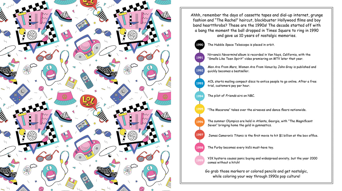 Best Of The '90s Coloring Book - Just Fabulous Palm Springs