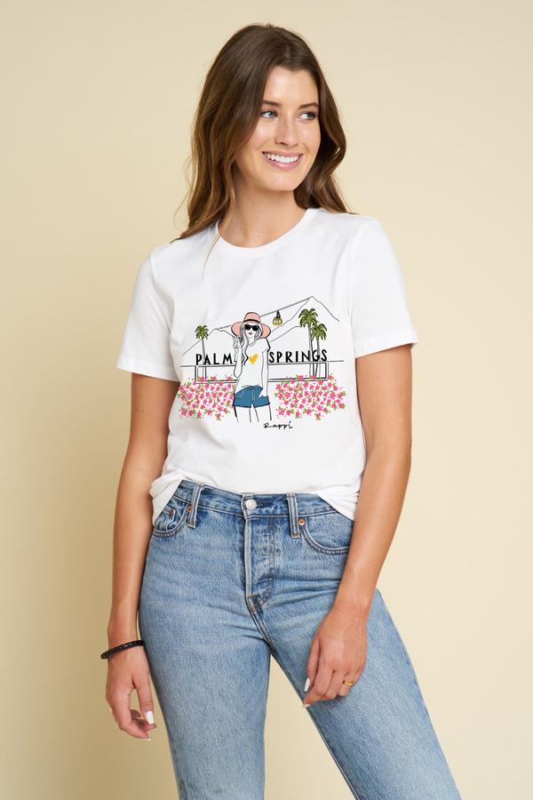 Tramway Short Sleeve T-Shirt-White - Just Fabulous Palm Springs