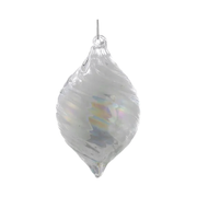 White Pearl Glass Ornament - Finial