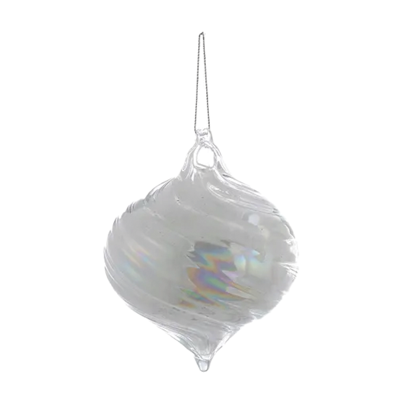 White Pearl Glass Ornament - Onion