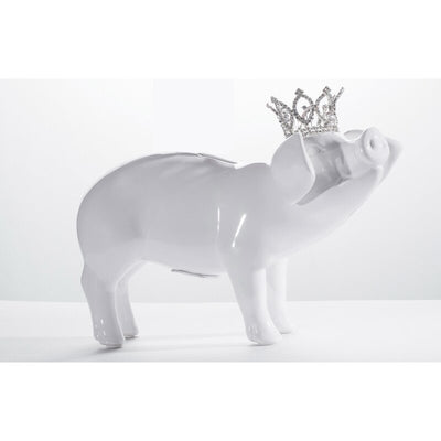 White Pig w/Crown ceramic