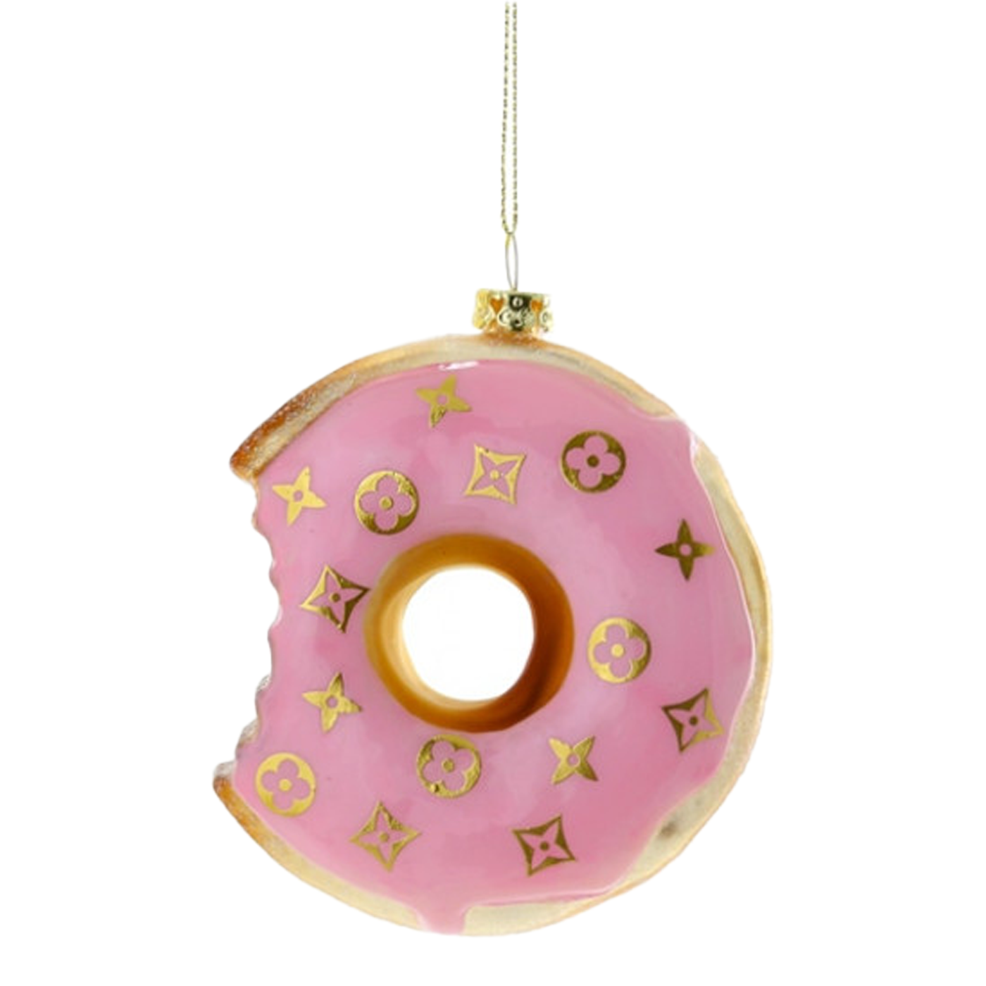 Fashion House Donut Ornament - Large Pink