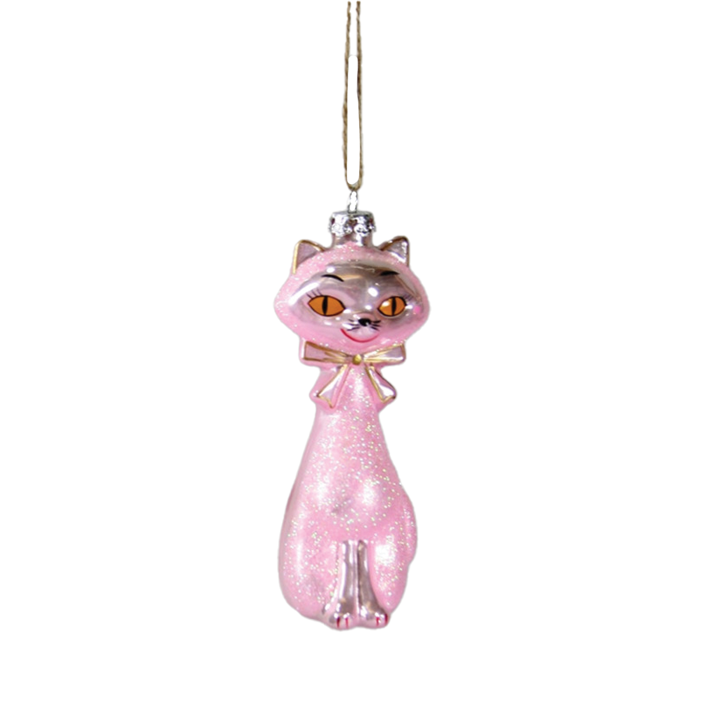 Kitschy Kitten Ornament - Pink