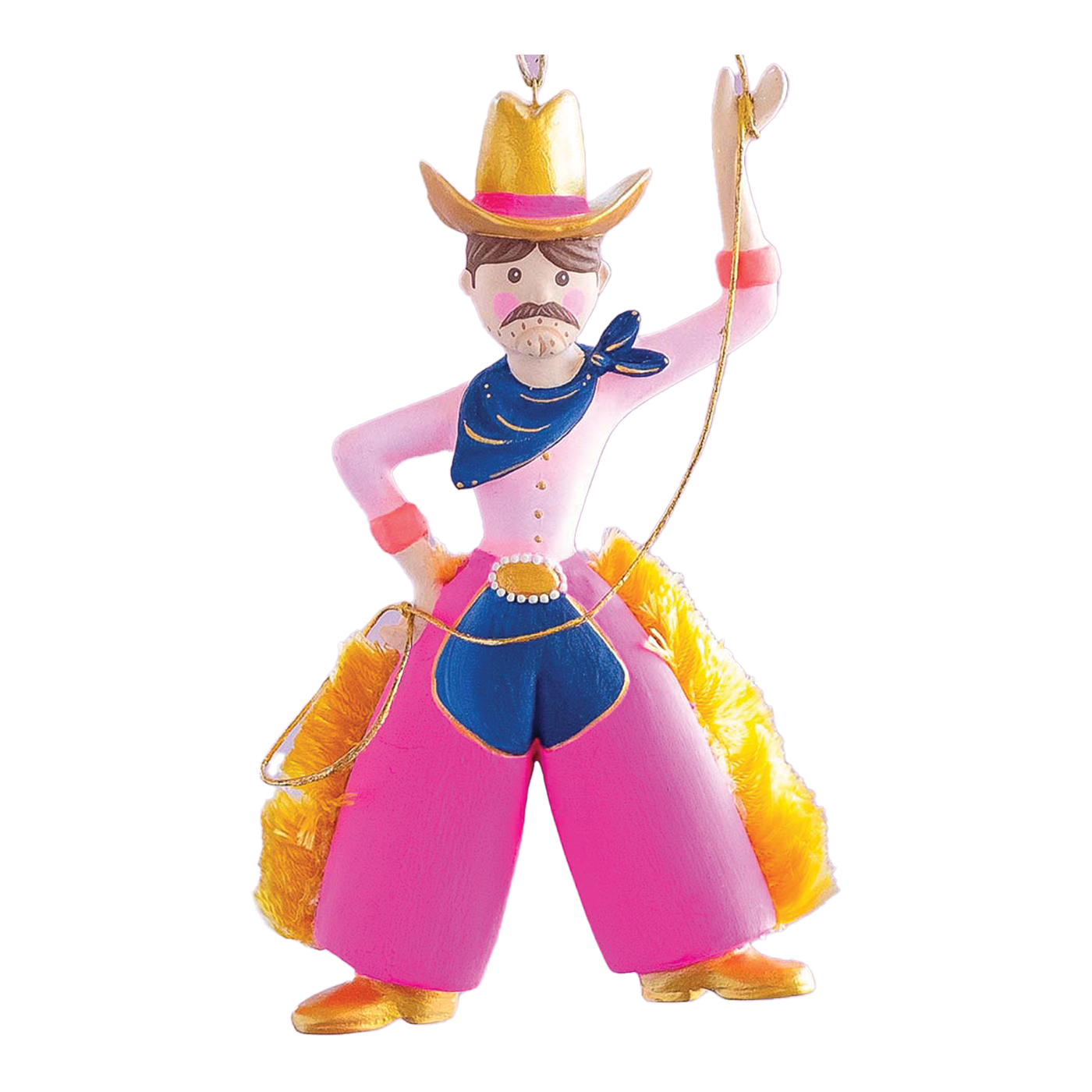 Pinky Pete Cowboy Ornament - Pink