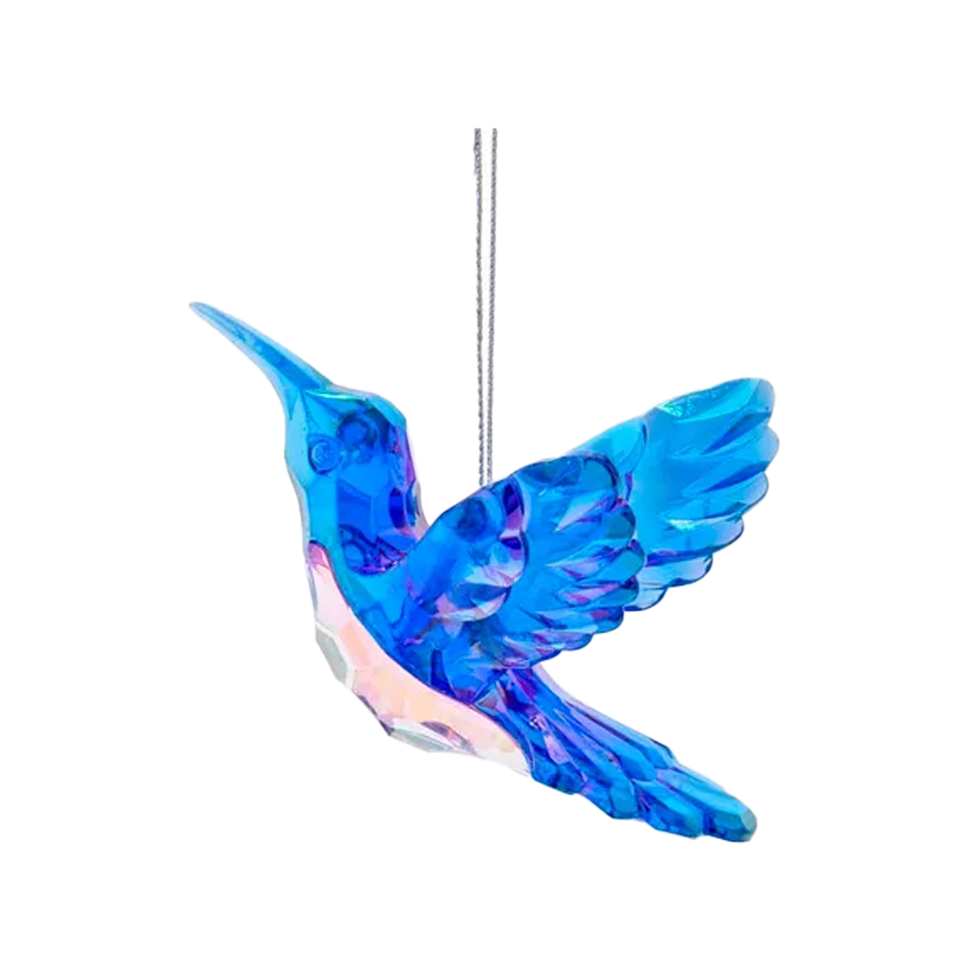 Plastic Hummingbird Ornament - Blue