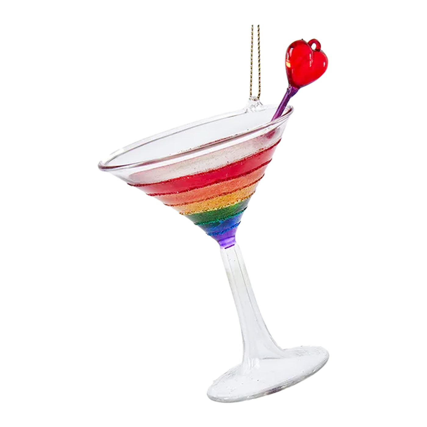 Pride Alcohol Glass Ornament - Martini