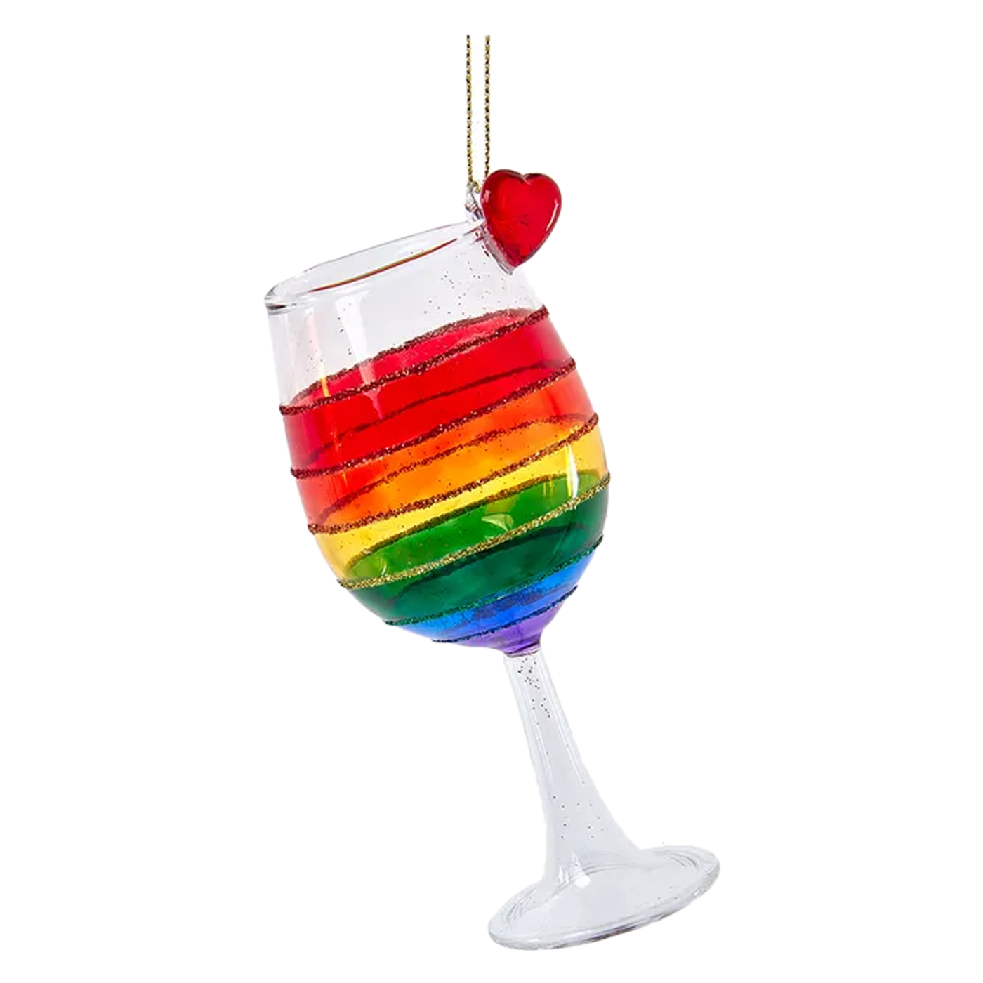 Pride Alcohol Glass Ornament - Wine