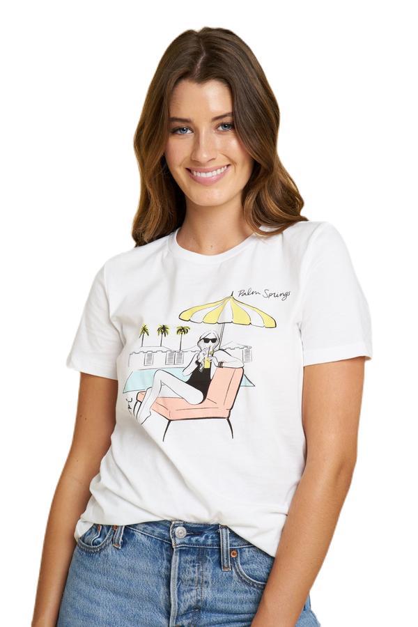 Pool Party Short Sleeve T-Shirt-White - Just Fabulous Palm Springs