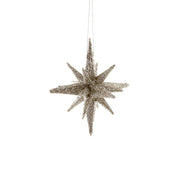 Vintage Starburst- Small Silver Ornament