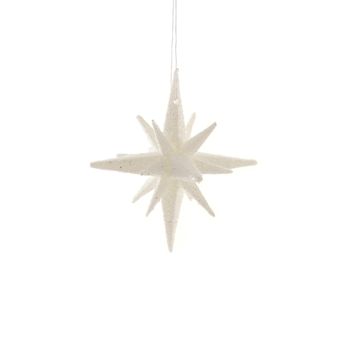 Vintage White Starburst Ornament - Small