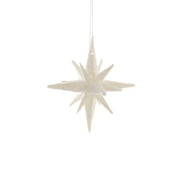 Vintage White Starburst Ornament - Small
