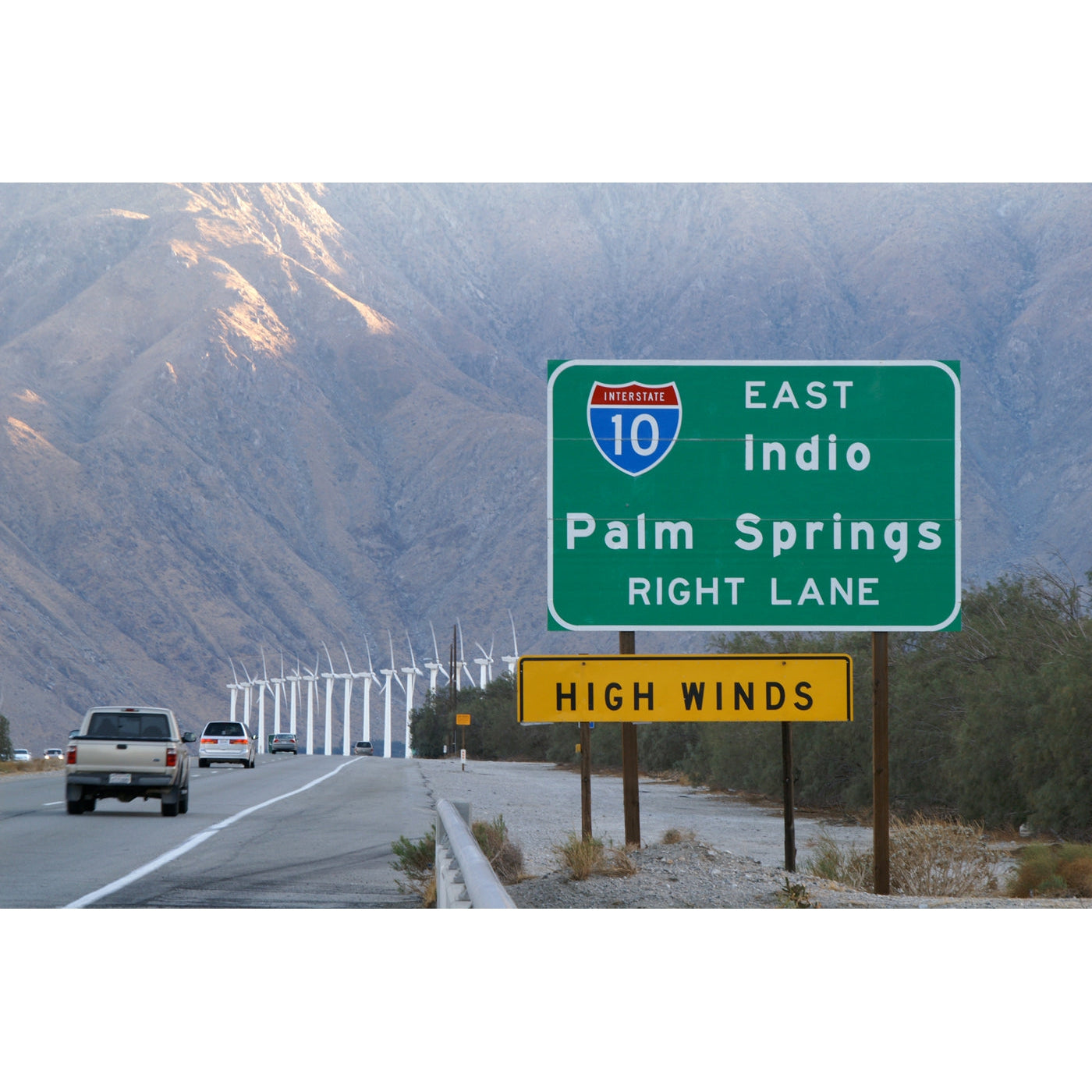 Interstate 10 Freeway Sign Greeting Card - Just Fabulous Palm Springs