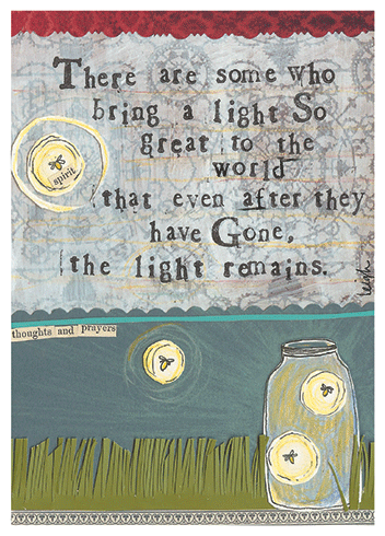 Light Remains Card greeting card