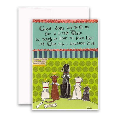 Good Dogs Card greeting card
