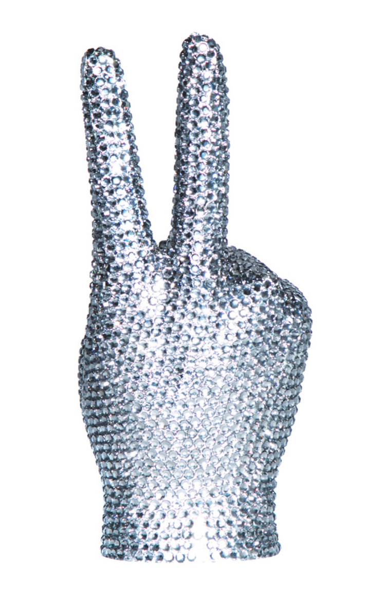Rhinestone Peace Sign Tabletop 8" Tall - Just Fabulous Palm Springs