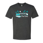 Zig Zag  Unisex Crew Neck T-Shirt - Charcoal/Teal - Just Fabulous Palm Springs