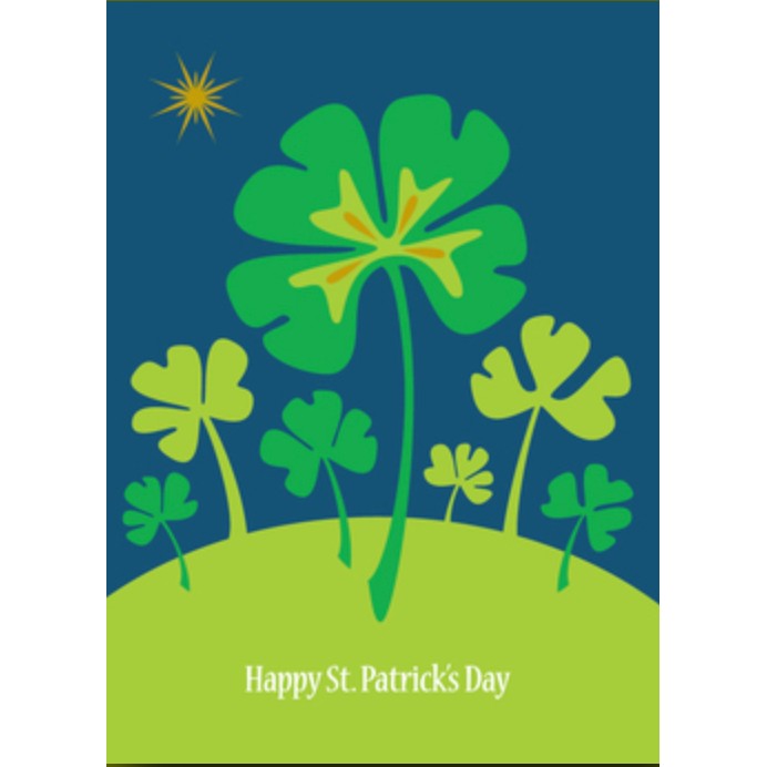 St. Patrick's Day Shamrock Greeting Card