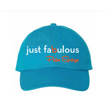 Just Fabulous Embroidered Cap - Neon Blue - Just Fabulous Palm Springs