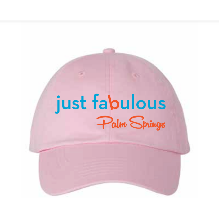 Just Fabulous Embroidered Cap - Light Pink - Just Fabulous Palm Springs