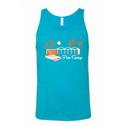 Zig Zag Unisex Tank Top - Aqua/Orange - Just Fabulous Palm Springs