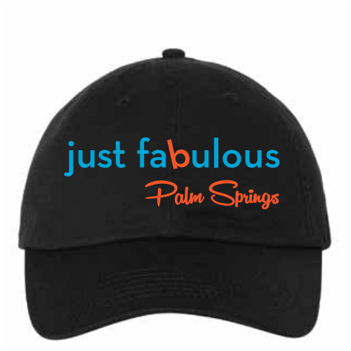Just Fabulous Embroidered Cap - Black - Just Fabulous Palm Springs