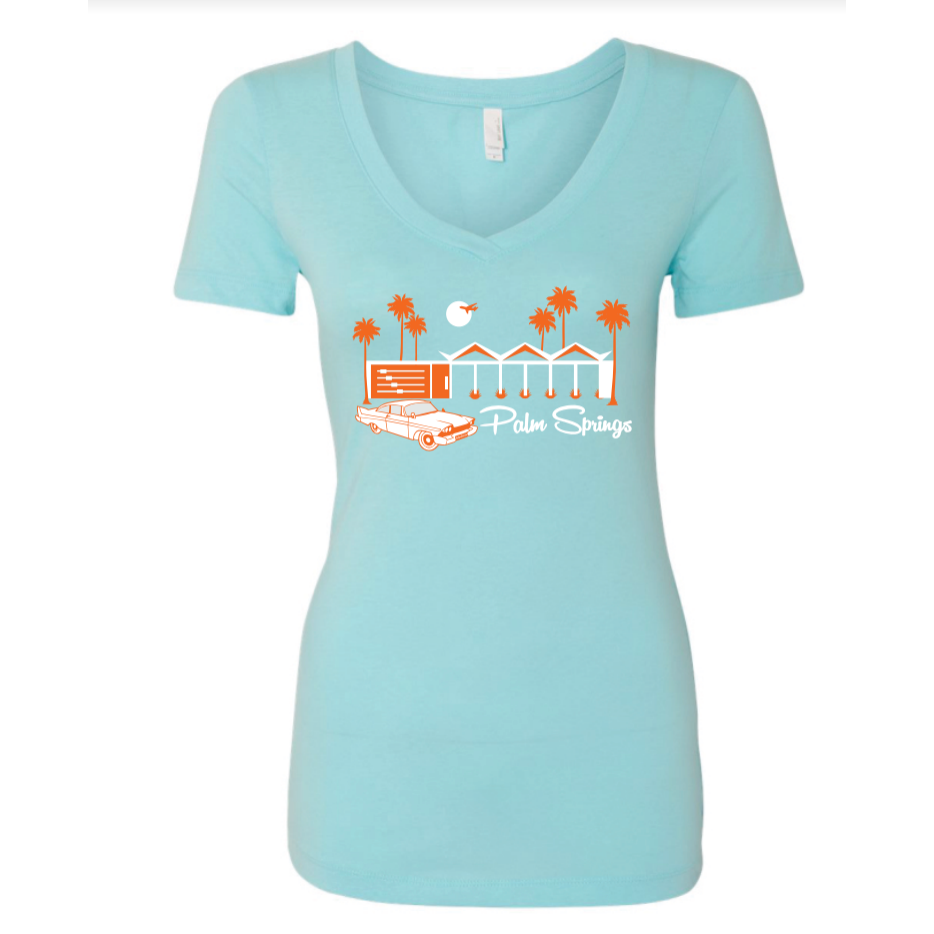 Zig Zag Ladies V-Neck T-Shirt Cancun/Orange - Just Fabulous Palm Springs
