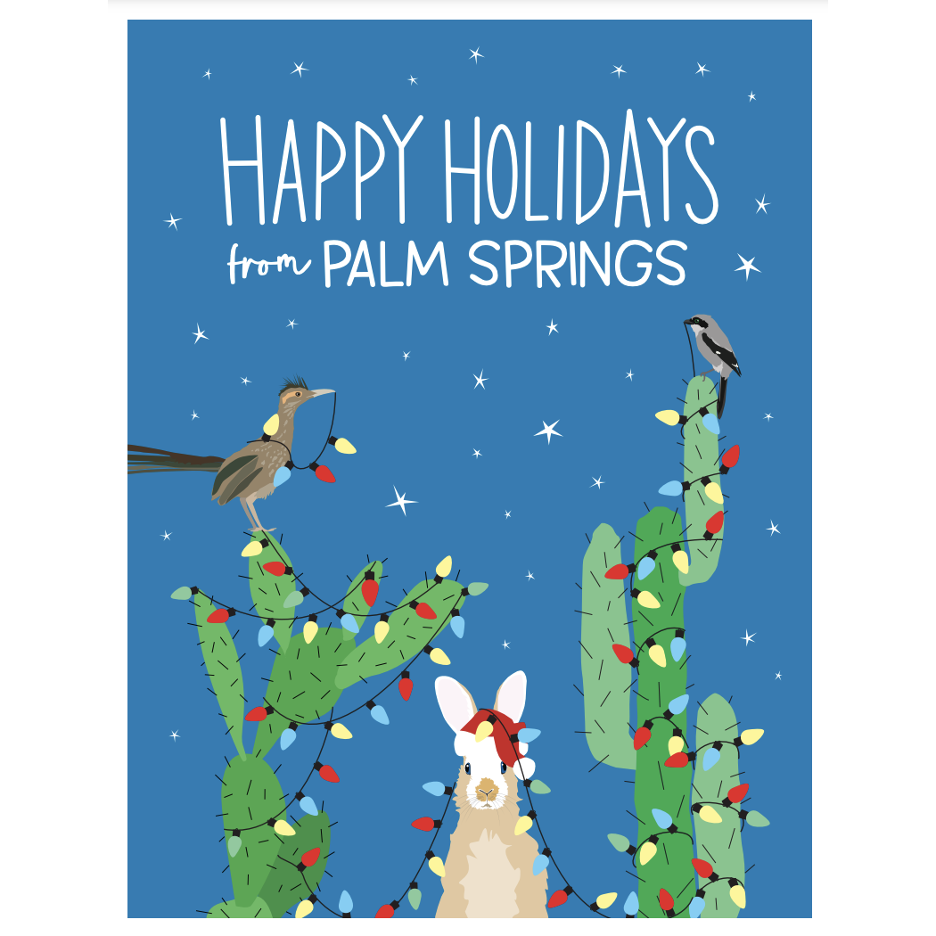 Palm Springs Desert Cactus Holiday Card - Box of 8