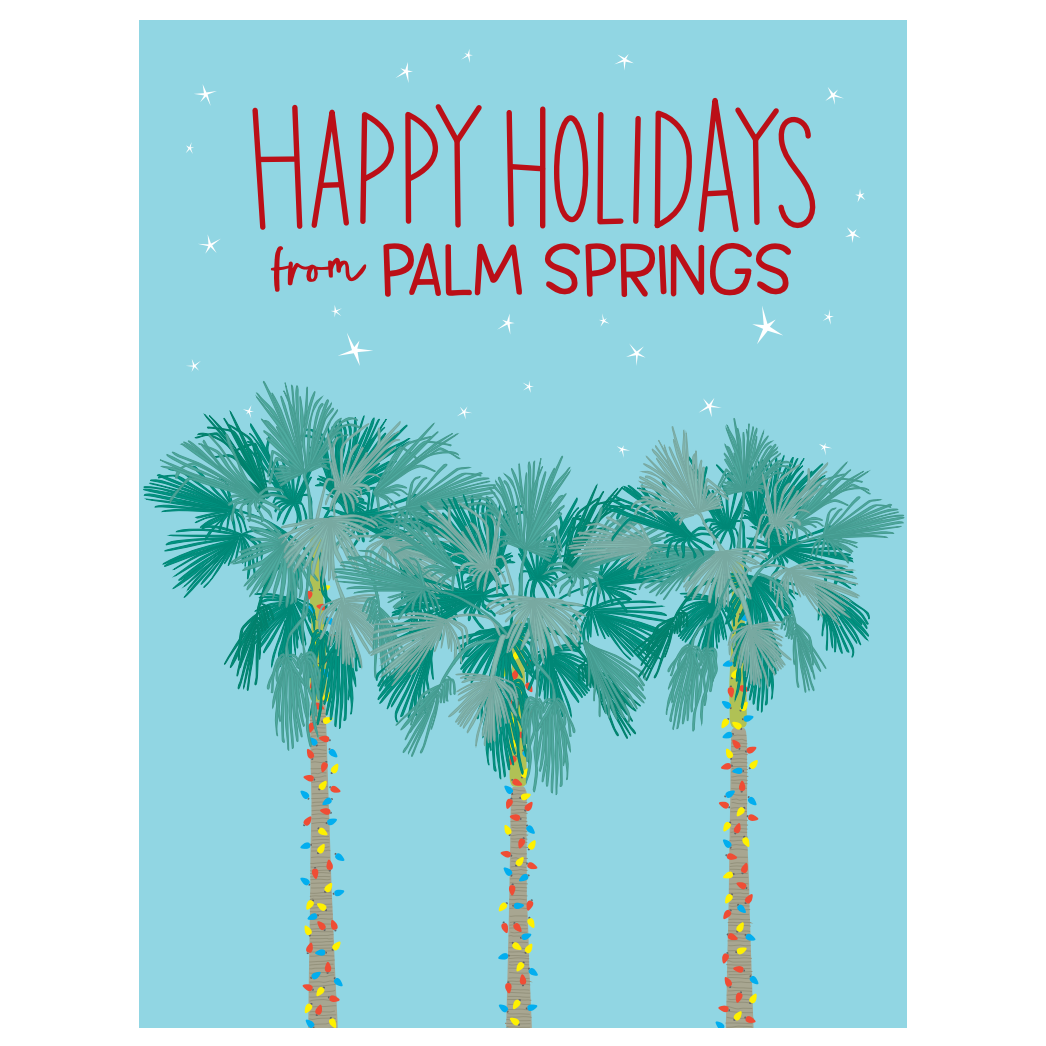 Palm Springs Palm Tree Holiday Card