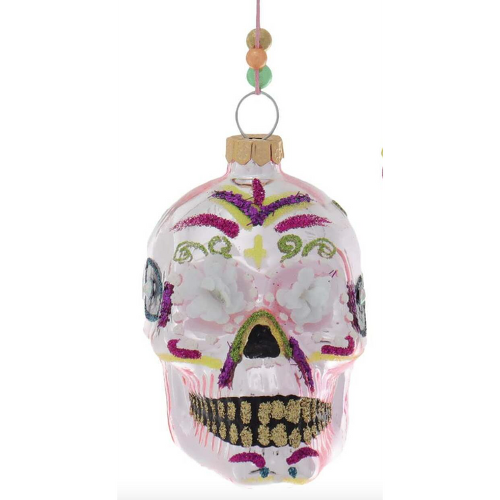 Dia De Los Muertos Skull Ornament - Light Pink