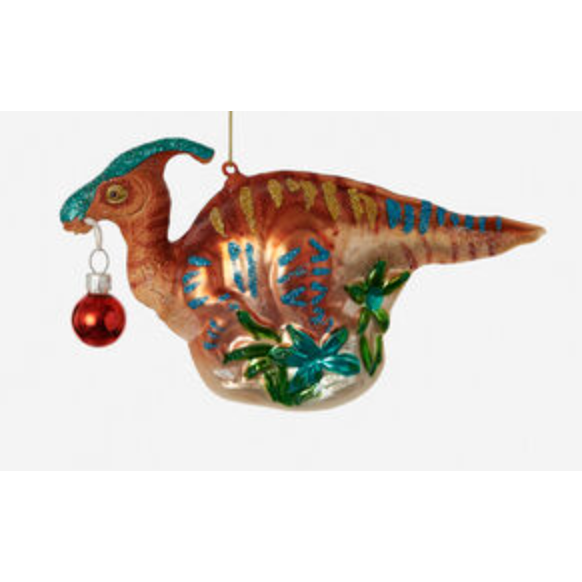 Festive Dinosaur Ornament - Parasauroiophus